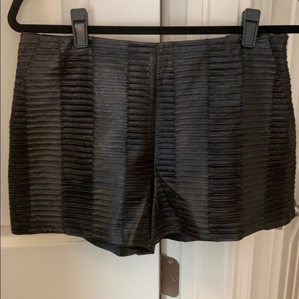 Black “leather” looking shorts